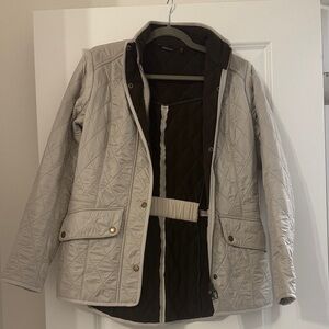 Barbour Quilted Utility Jacket in Beige